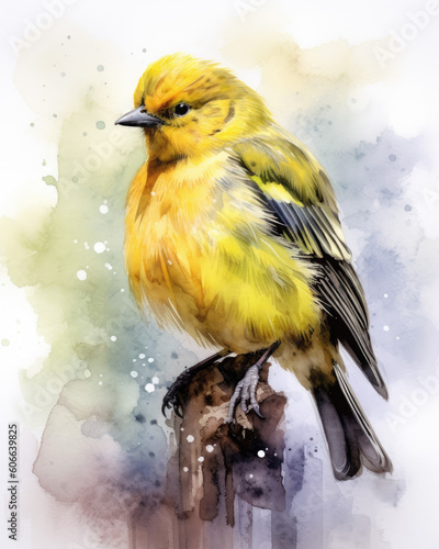 Canary watercolor - Generative AI