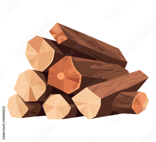 Solid woodpile stack
