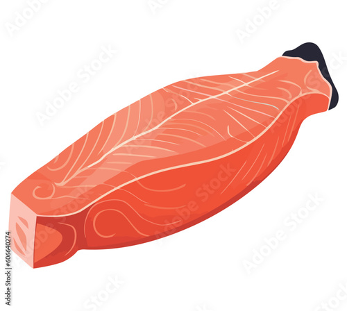 salmon steak illustration