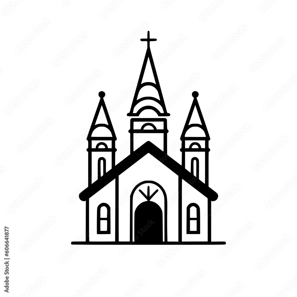 Church vector illustration isolated on transparent background