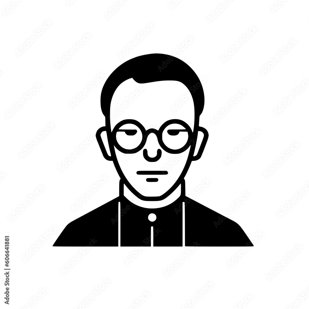 Priest vector illustration isolated on transparent background