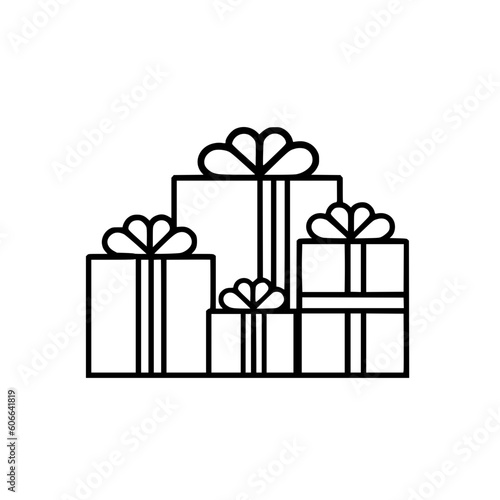 Gift boxes vector illustration isolated on transparent background