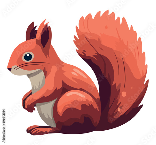 Cute squirrel sitting design