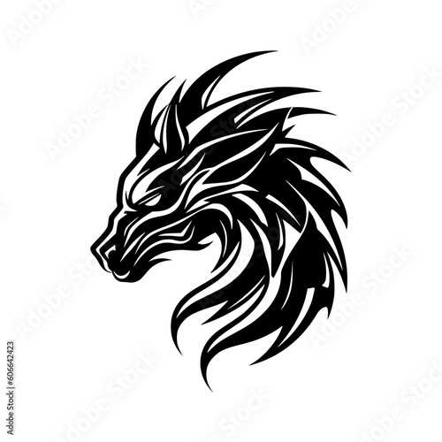 Dragon vector illustration isolated on transparent background