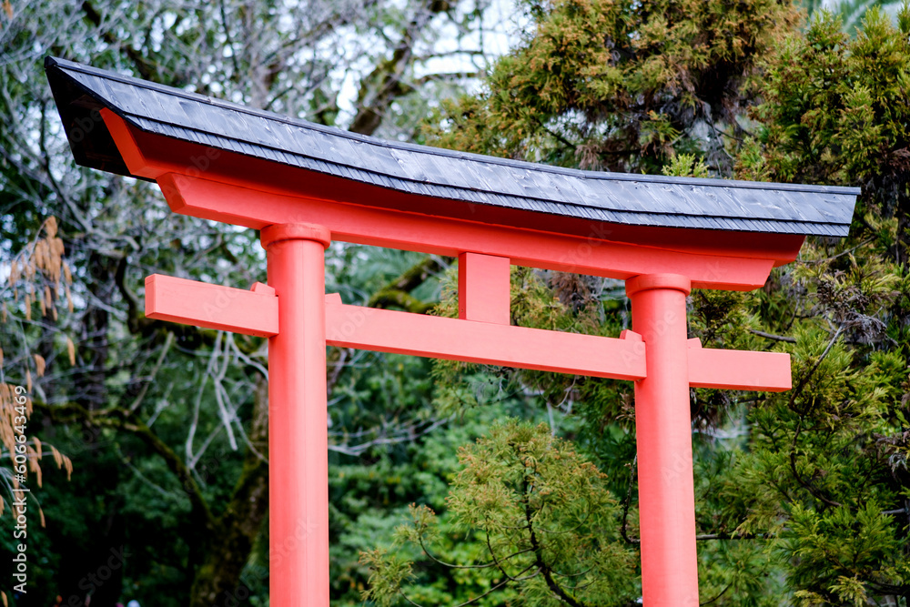 Decorative arch in Chinese style decoration in the park Decorative arch in Chinese style decoration in the park