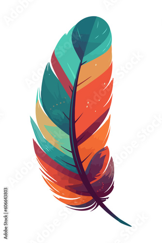 vibrant color in feather