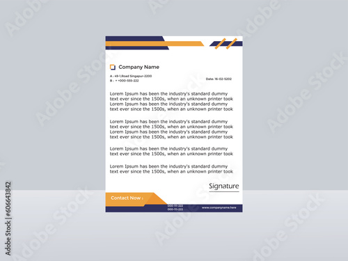 corporate letter head design template