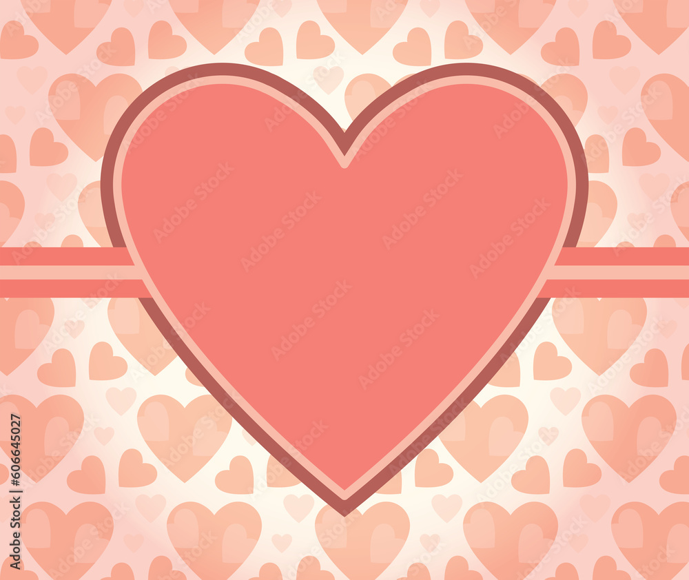 Digital png illustration of heart with copy space with hearts on transparent background