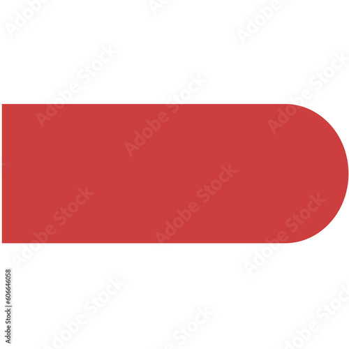 Digital png illustration of red shape with copy space on transparent background