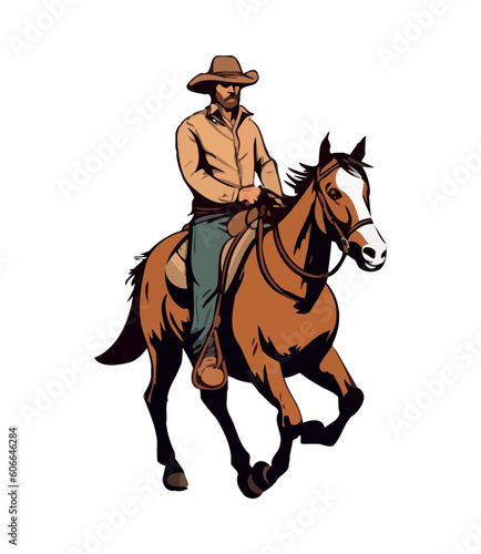 cowboy riding stallion in competition