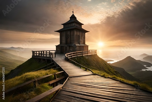 old castle on the coast