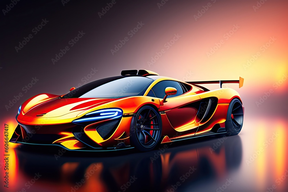 red sports car Generative AI red sports car Generative AI