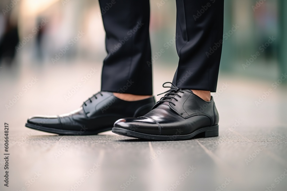 Man Wearing Black Shoes Man Wearing Black Shoes