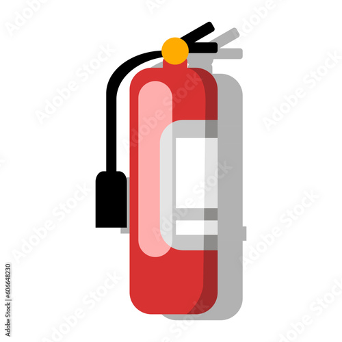 Fire extinguisher flat icon isolated on white background. Vector illustration.