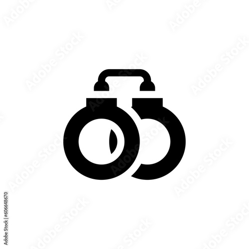 handcuffs icon vector graphic with colors