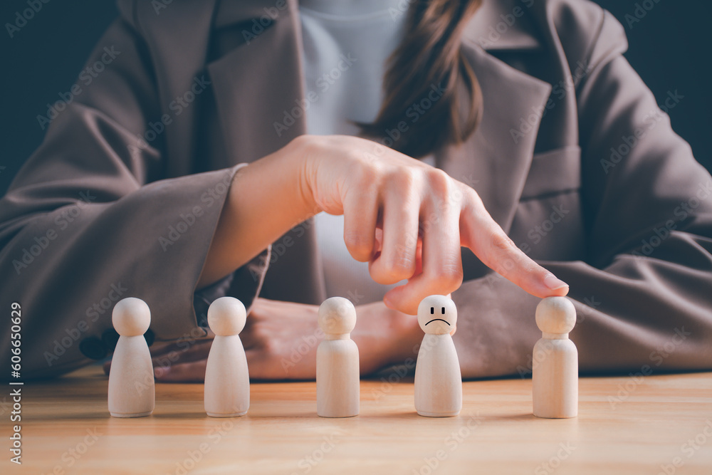 Φωτογραφία Human resource management & recruitment business, The leader chooses the person in the the team