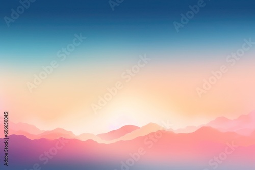 Abstract Gradient Background. Futuristic Landscape Colorful Background. Generative AI © vectoraja