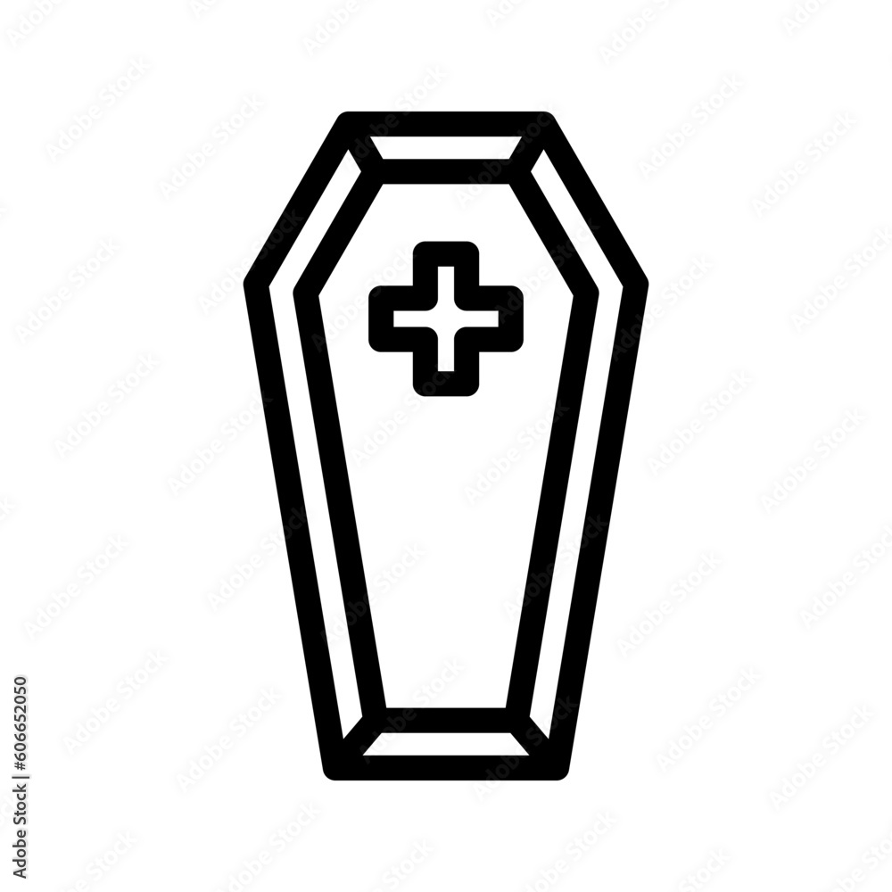 Obraz premium Coffin icon. sign for mobile concept and web design. vector illustration