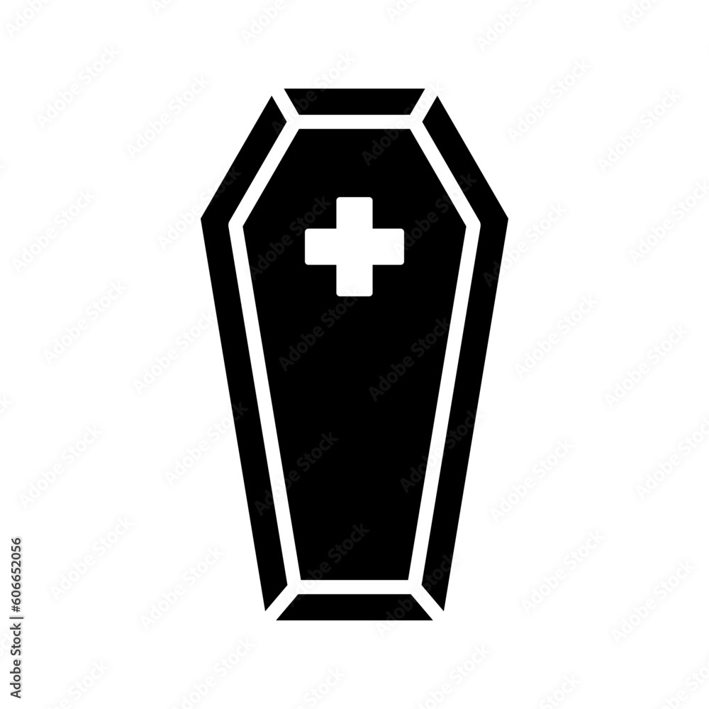 Coffin icon. sign for mobile concept and web design. vector illustration Coffin icon. sign for mobile concept and web design. vector illustration
