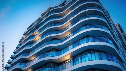 Modern building from below,...