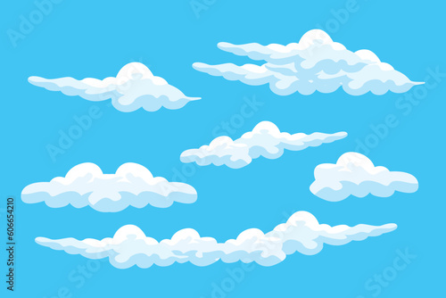 Fototapeta Naklejka Na Ścianę i Meble -  Cloud Background Design, Sky Landscape Illustration, Decoration Vector, Banners And Posters