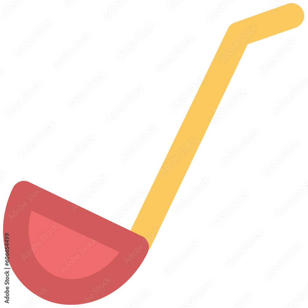 Kitchen utensil, icon of ladle Kitchen utensil, icon of ladle