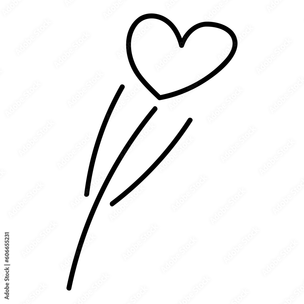 heart doodle element heart doodle element