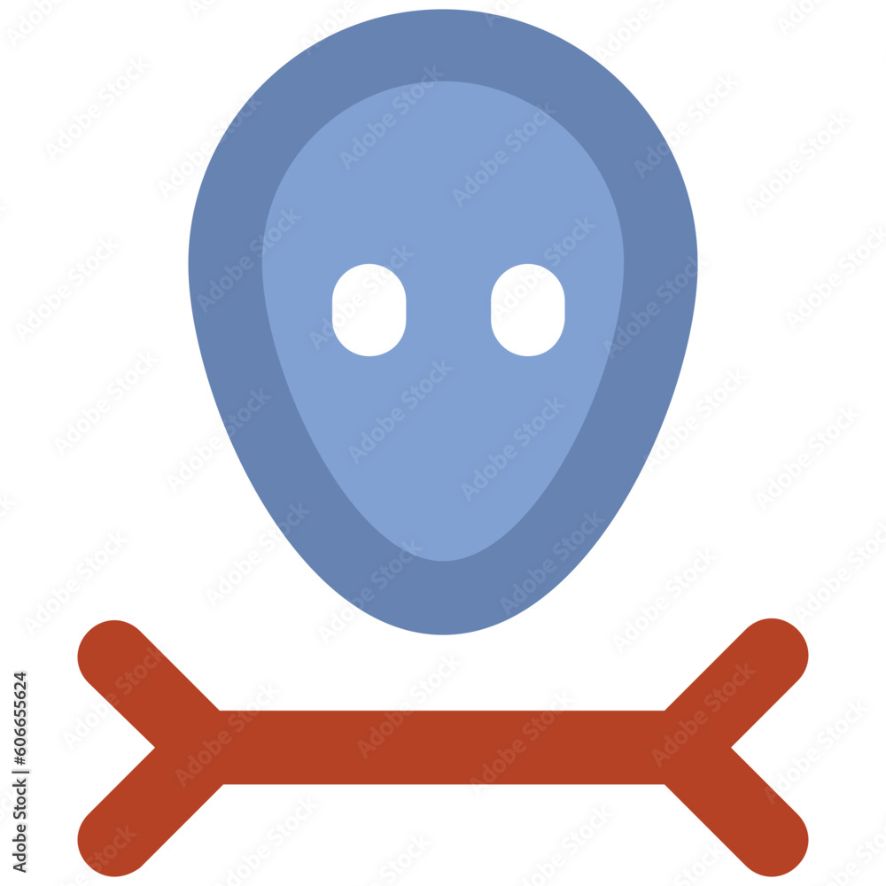 Fototapeta premium Skull is denoting the concept of dangerous icon 