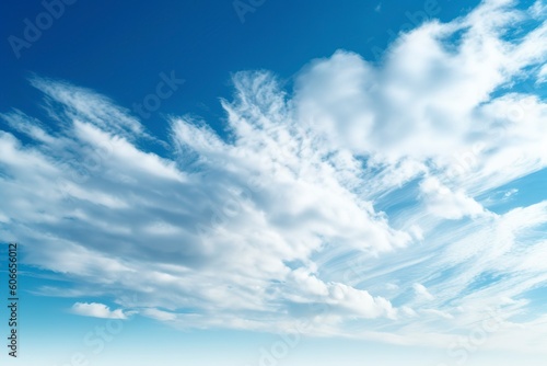 Environmental protection concept, Abstract white cloud and blue sky.