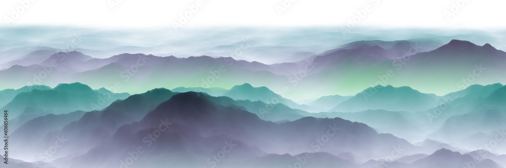 Naklejka premium panorama of mountains