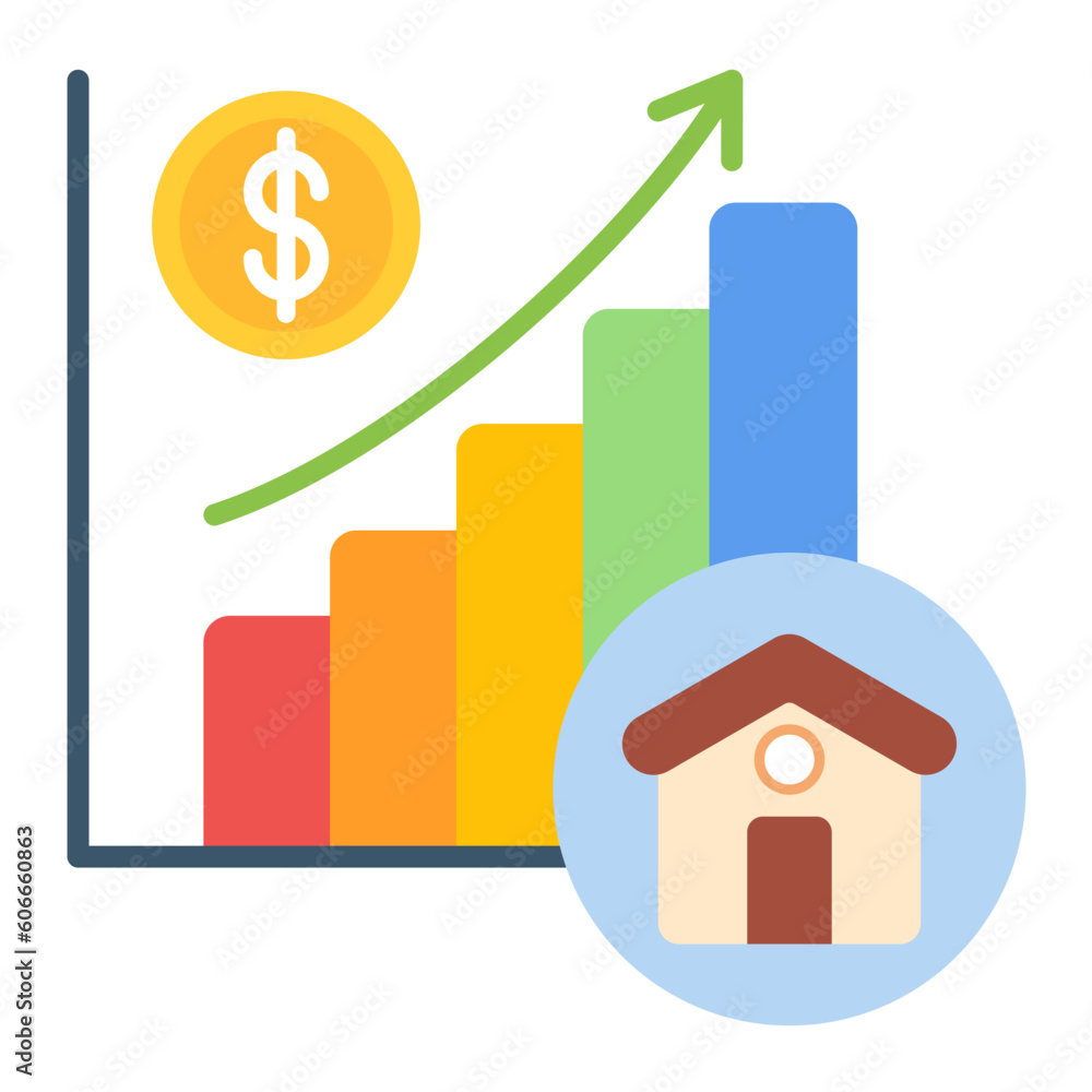 House Marketing Flat Icon House Marketing Flat Icon