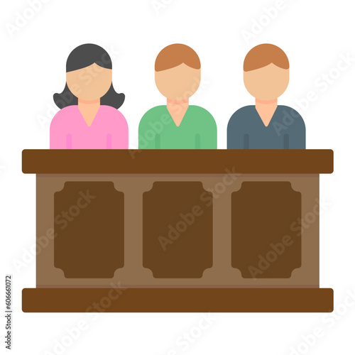 Jury Flat Icon