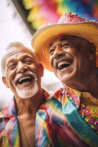 couple on the street celebrating pride month, LGBTQ+, 2SLGBTQIA+