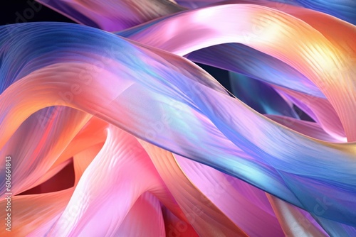 abstract digital background with flowing folded multicolored surface, ai tools generated image