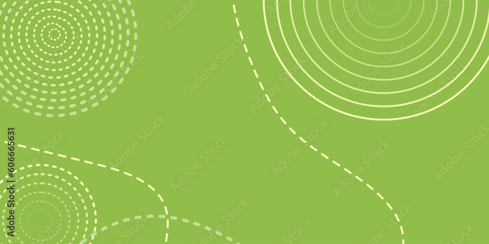 Green minimalist background with dotted circles and lines. Geometric banner with copy space Green minimalist background with dotted circles and lines. Geometric banner with copy space