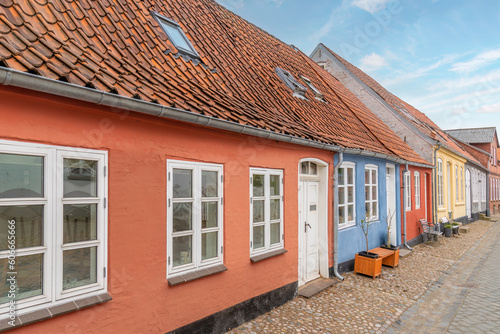 Tønder, Denmark; May 26, 2023 - A view of the old town of Tønder in the south of Denmark.