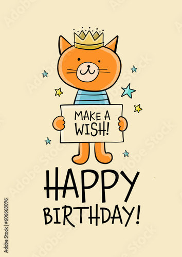 Birthday card design. Greeting card template. Holiday party. Anniversary post...