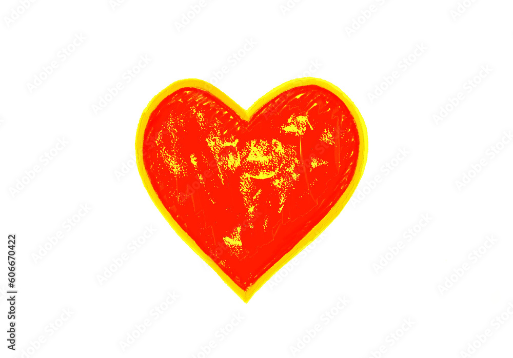 Red heart scrubbed, png