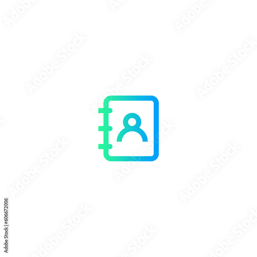 book contact icon vector graphic with colors