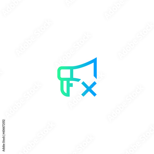 advertising icon vector graphic with colors