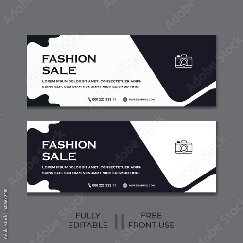 Facebook Fashion Cover Design for Social Media Post Template