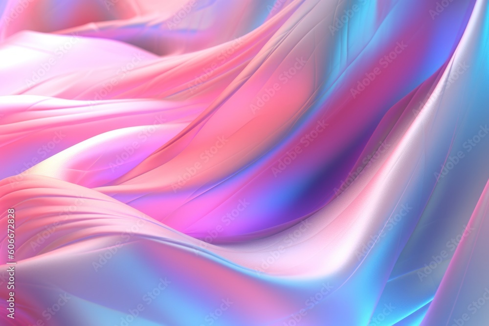 abstract background with wavy futuristic holographic fabric surface, ai generated image abstract background with wavy futuristic holographic fabric surface, ai generated image