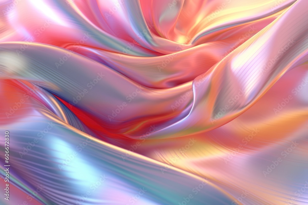 abstract background with wavy futuristic holographic fabric surface, ai generated image abstract background with wavy futuristic holographic fabric surface, ai generated image