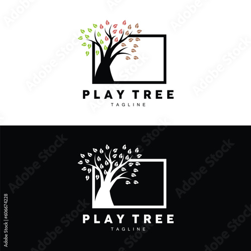 Tree Logo Design  Playground Vector  Education Tree Icon