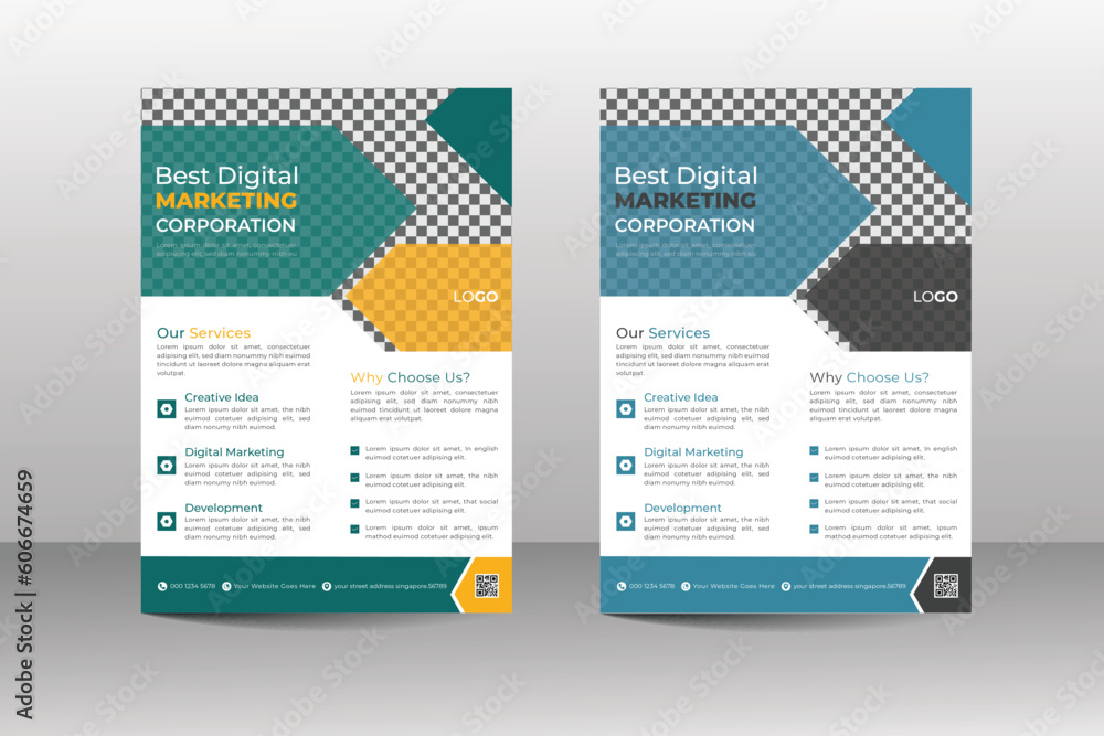 Modern creative professional corporate and business flyer design layout template Modern creative professional corporate and business flyer design layout template