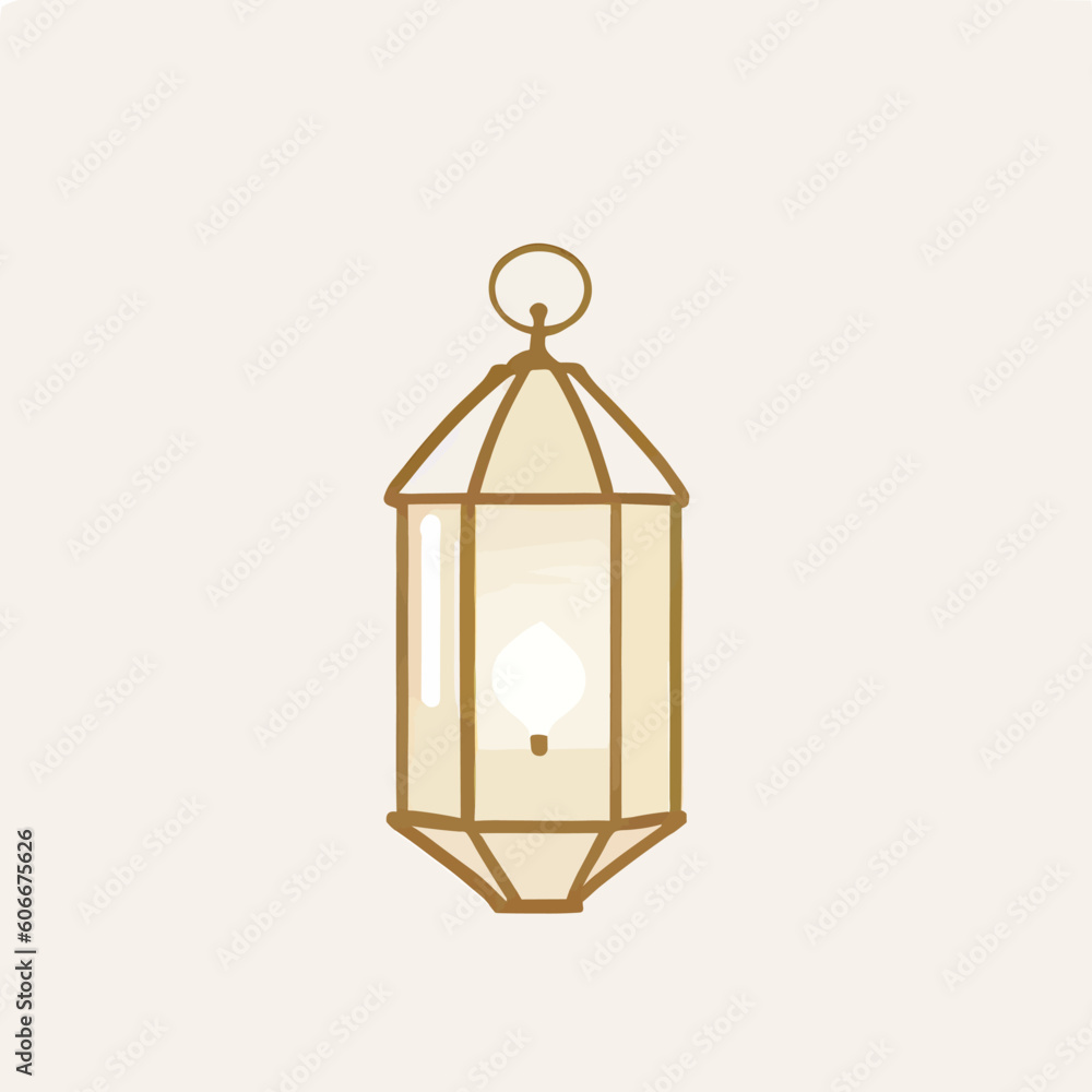 Islamic background with ramadan lantern illustration. Decoration for ramadan kareem, mawlid, iftar, isra miraj, eid al fitr adha and muharram.
