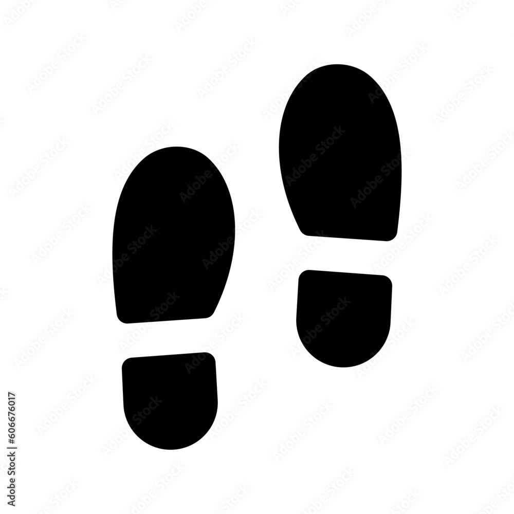 Footprint icon. sign for mobile concept and web design. vector illustration Footprint icon. sign for mobile concept and web design. vector illustration