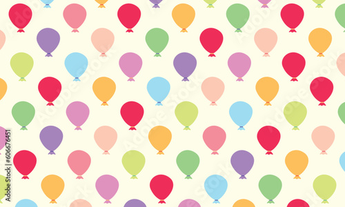 Seamless colorful balloons pattern background template copy space. Suitable for poster, banner, landing page, flyer, or cover