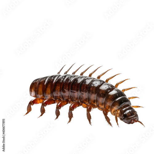 centipede on a transparant background, PNG, Generative Ai © purich