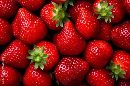Fresh and sweet strawberrys background. A close up of strawberry. Generative AI